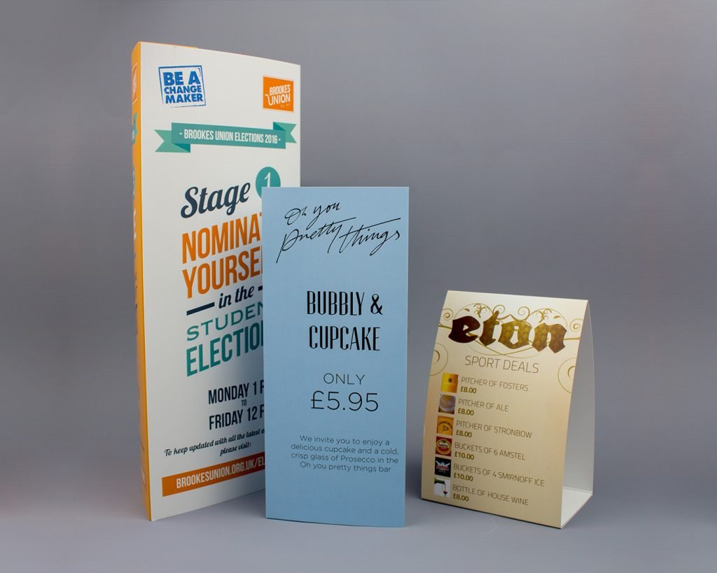 Table Tents Printing Haywards Heath 